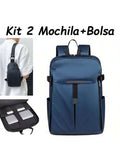 KIT 2 Mochila e Bag Casais,  Mochila  feminina Trabalha masculina para presente Bag CrossBody Transversal Masculina Impermeável para Escola, Trabalho, Viagens. Compre 1 e leve 2  ( COMPROU CHEGOU! )