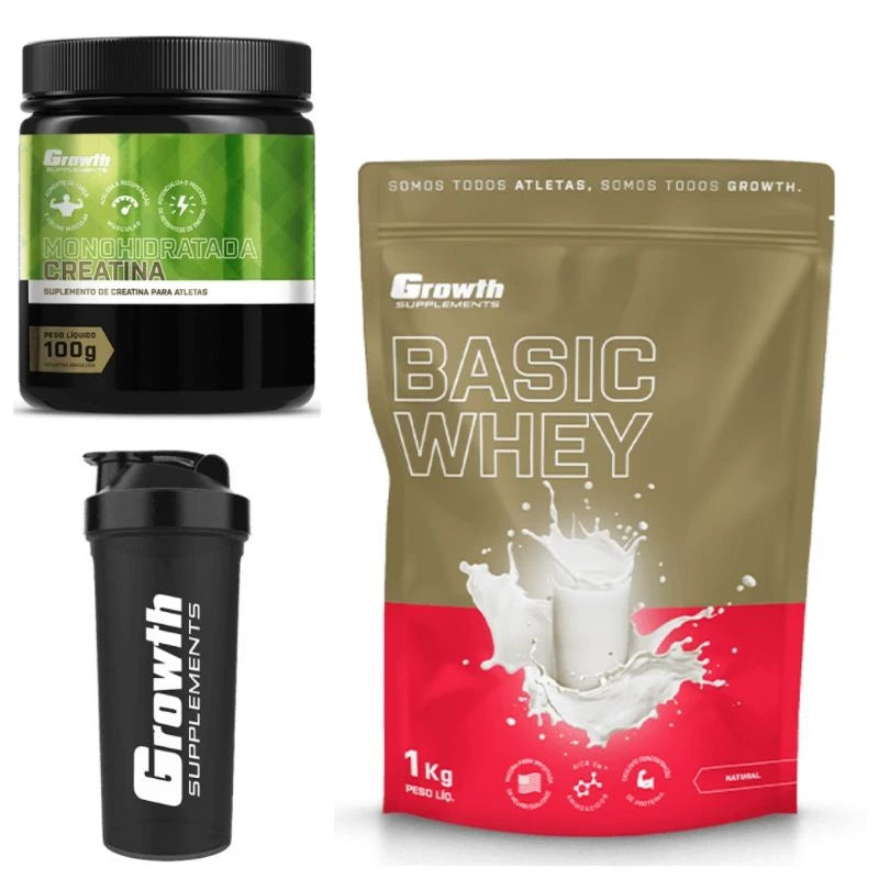 "Kit Whey + Creatina Growth: Performance Máxima com Sabor e Energia!" Compre e leve um Copo top