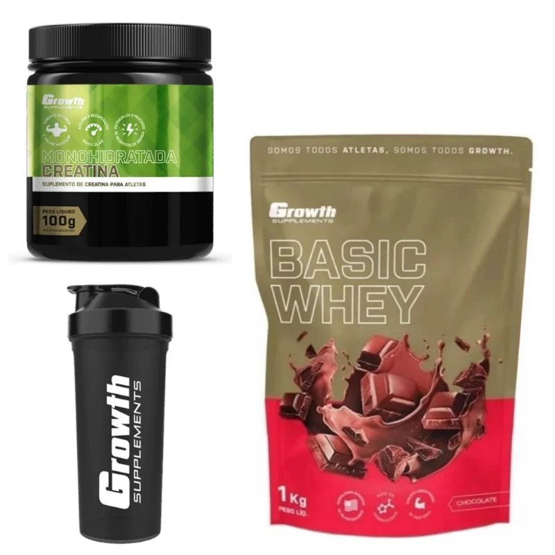 "Kit Whey + Creatina Growth: Performance Máxima com Sabor e Energia!" Compre e leve um Copo top