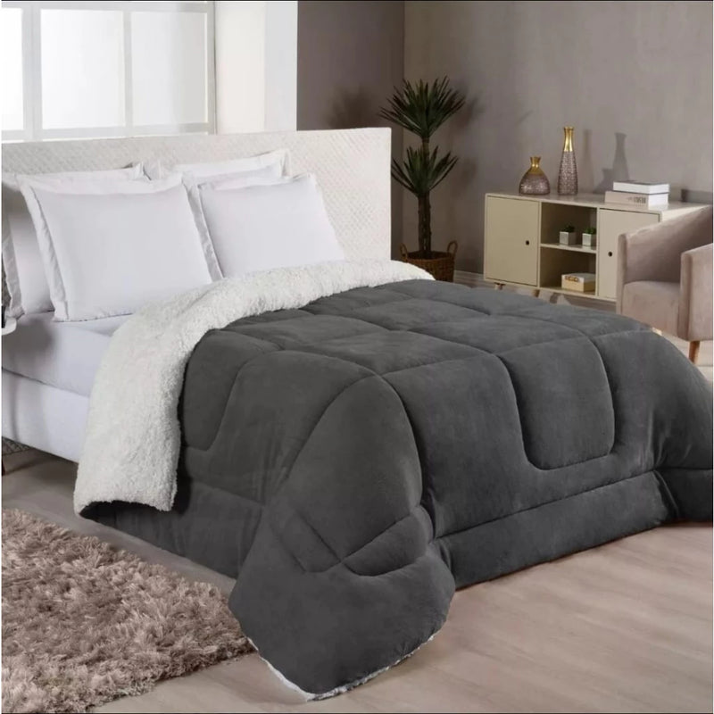 Edredom Coberdrom Queen Sherpa 2,20m x 2,40m oferece calor aconchegante e suavidade extraordinária material Sherpa durável tamanho generoso design elegante compre agora e aproveite frete grátis e desconto  ( COMPROU CHEGOU! )