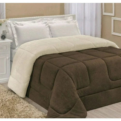 Edredom Coberdrom Queen Sherpa 2,20m x 2,40m oferece calor aconchegante e suavidade extraordinária material Sherpa durável tamanho generoso design elegante compre agora e aproveite frete grátis e desconto  ( COMPROU CHEGOU! )