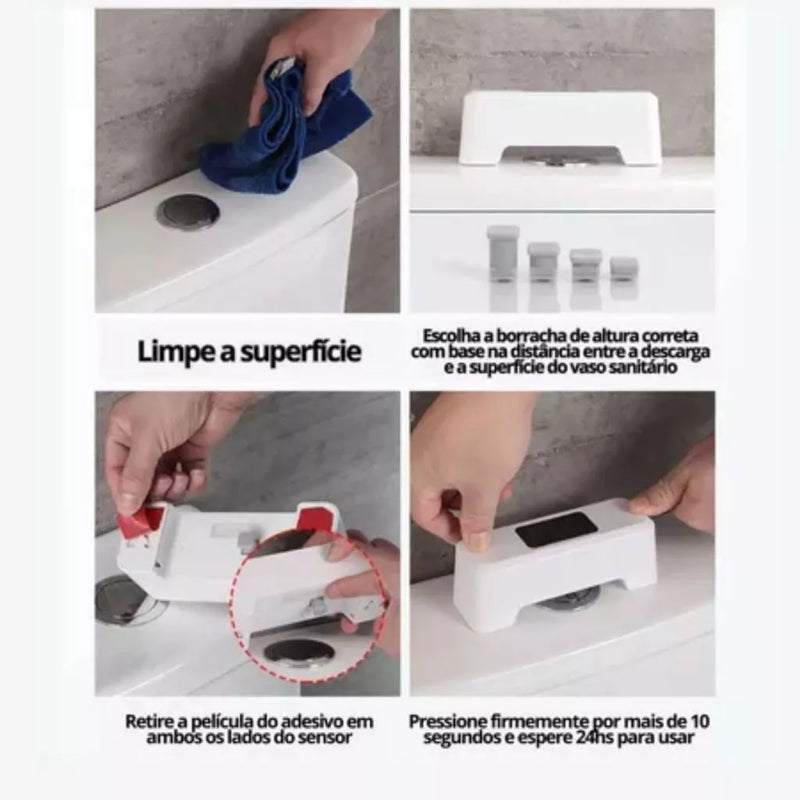 Sensor De Descarga Automático Vaso Sanitário Privada Acionador Inteligente