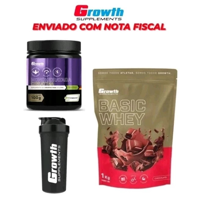 "Kit Whey + Creatina Growth: Performance Máxima com Sabor e Energia!" Compre e leve um Copo top