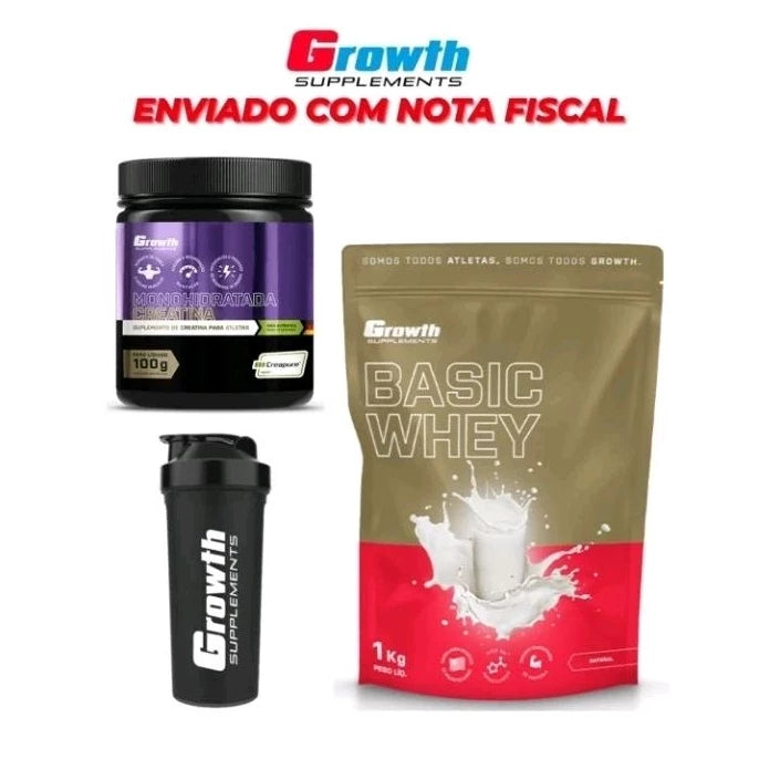 "Kit Whey + Creatina Growth: Performance Máxima com Sabor e Energia!" Compre e leve um Copo top