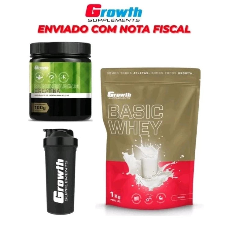 "Kit Whey + Creatina Growth: Performance Máxima com Sabor e Energia!" Compre e leve um Copo top