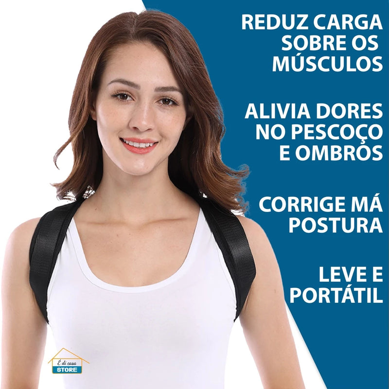 Corretor De Postura Cinta Colete Postural Unissex Ortopédico Alivia Tensão Alinha Coluna E Diminui Sobrecarga Vertebra