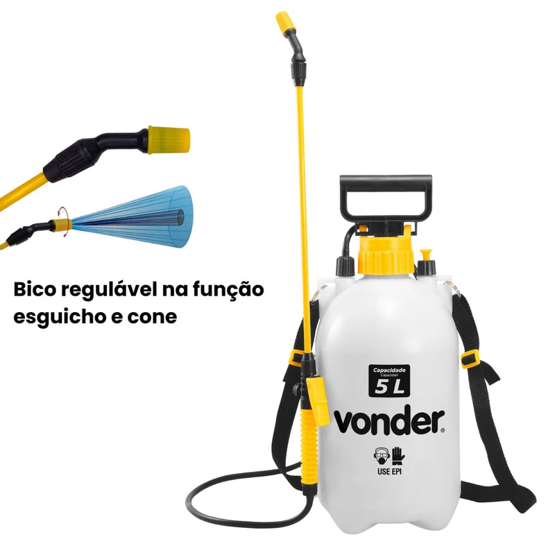 Pulverizador Plástico Agrícola Lateral Manual 5Litros Vonder