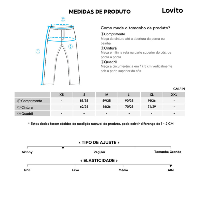 Lovito Leggings esportivas plissadas lisas esportivas para mulheres LNL61171